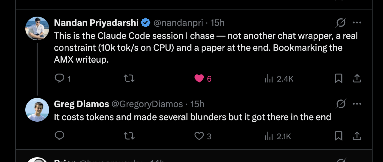 On the token cost and blunders along the way