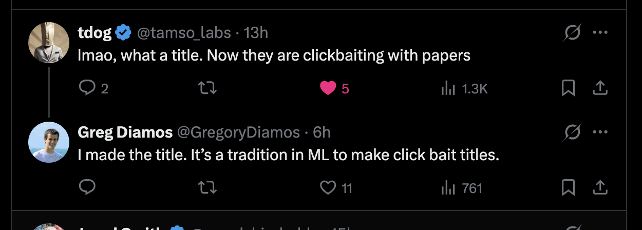 A comment about clickbait paper titles